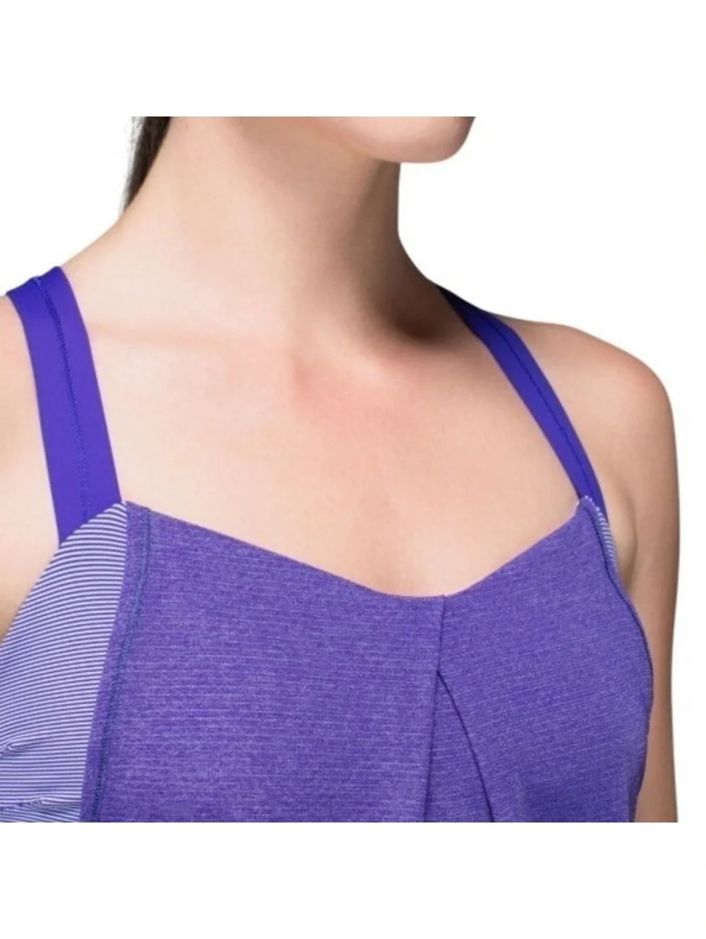 Lululemon Women's Heathered Bruised Berry Rest Less Racerback Tank Top Size 4